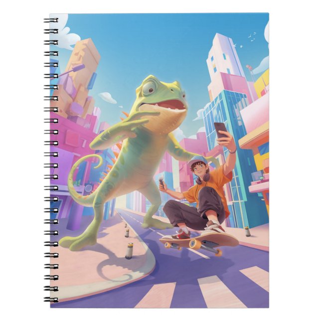 Carnet Giant Chameleon - Illustration de la ville (Devant)