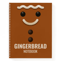 Gingerbread Christmas Notebook Cover – Lined Paper