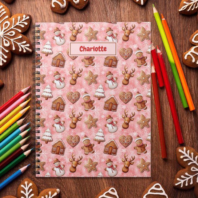 Carnet Gingerbread Cookies Noël Rouge (Créateur téléchargé)