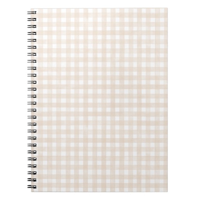Carnet Gingham Classique Beige (Devant)