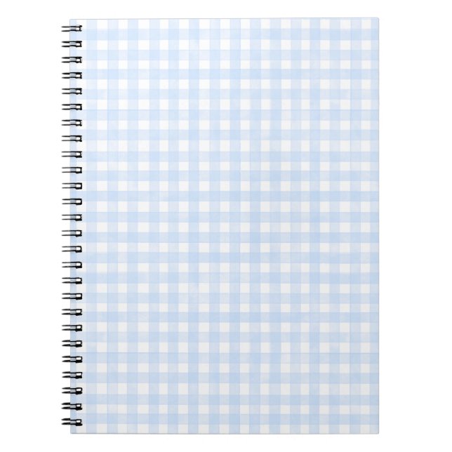 Carnet Gingham Classique Bleu Poussiéreux (Devant)