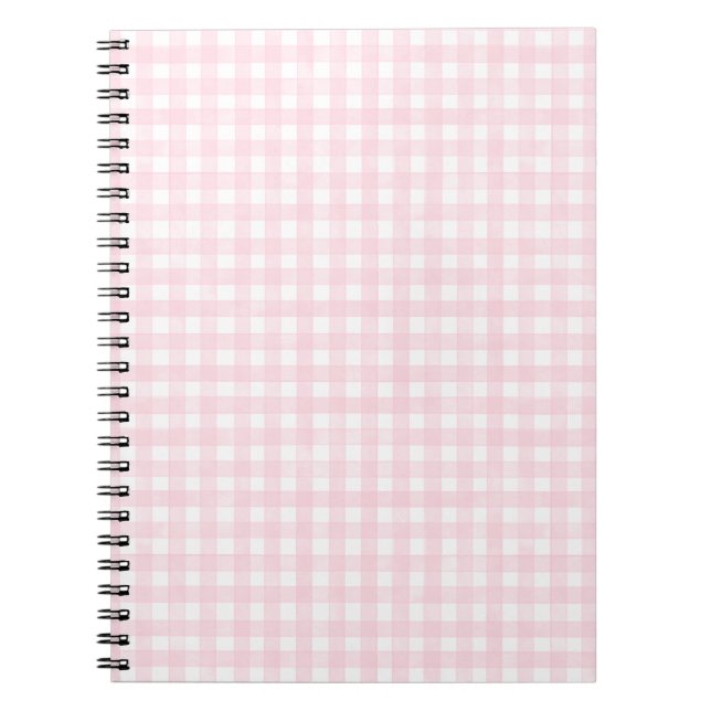 Carnet Gingham Classique Rose (Devant)