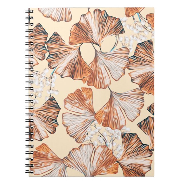 Carnet Gingko avec des fruits sans couture motif. Aquarel (Devant)