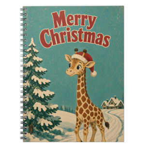 Carnet Girafe Chemin Gelé Animal Noël