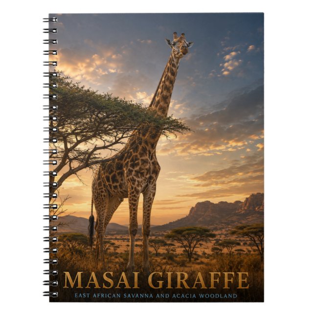 Carnet Girafe Masai Savane VINTAGE (Devant)