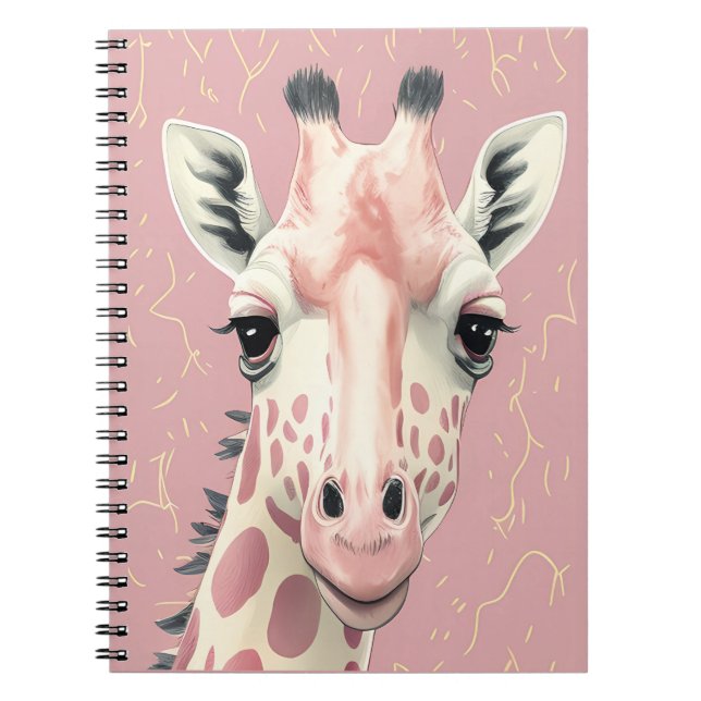 Carnet Girafe Rose (Devant)