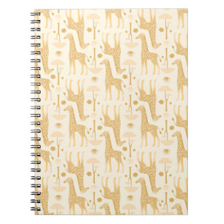 Carnet Girafes dans la savane en jaune