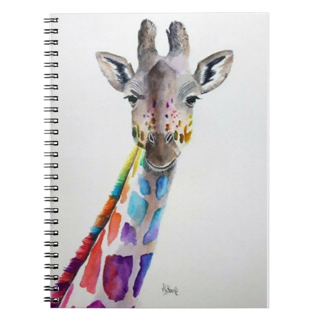 Carnet Giraffe arc-en-ciel (Devant)