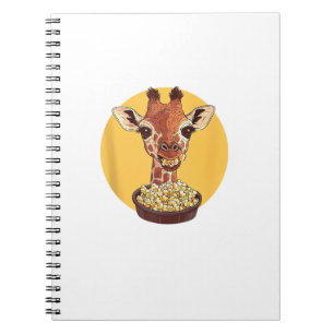 Carnet Giraffe Avec Popcorn Cartoon Humour animal