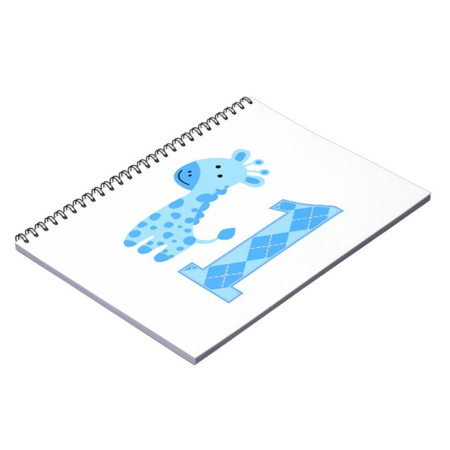 Carnet Giraffe Bleue Premier anniversaire (Côté gauche)