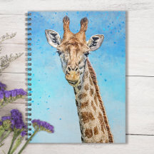 Giraffe curieuse avec Ciel de Confetti Bleu