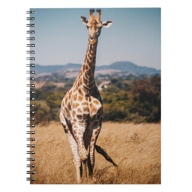 CARNET GIRAFFE ENTOURÉ DE GRASS BROWN (Devant)