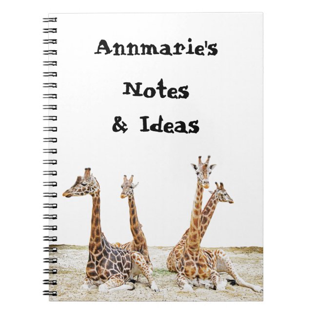 Carnet Giraffe Fun Photo - La maison de quatre Giraffe (Devant)
