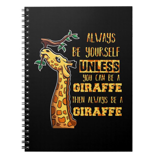 Carnet Giraffe Giraffe Lover Giraffes Soyez Toujours Vous (Devant)