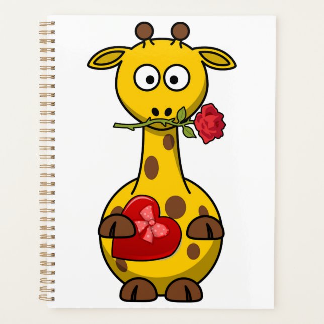 carnet GIRAFFE "HEUREUSE SAINTE-VALENTIN" (Devant)
