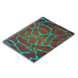 Carnet Giraffe Impression Brown et Turquoise