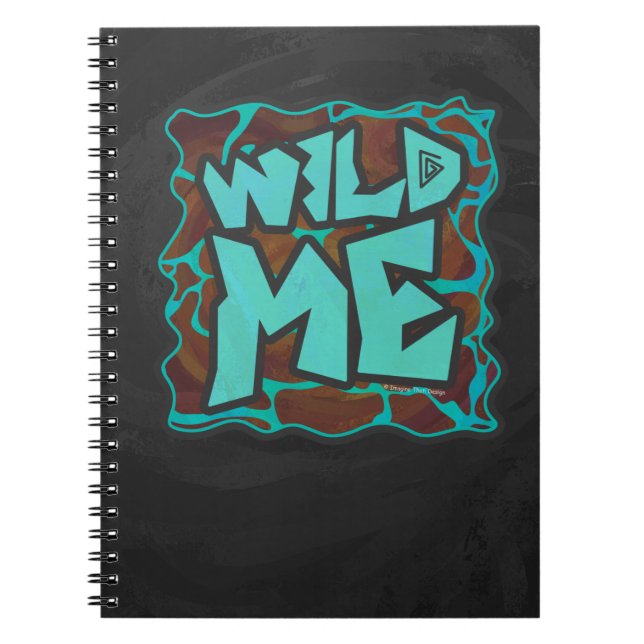 Carnet Giraffe Impression Brown et Turquoise (Devant)