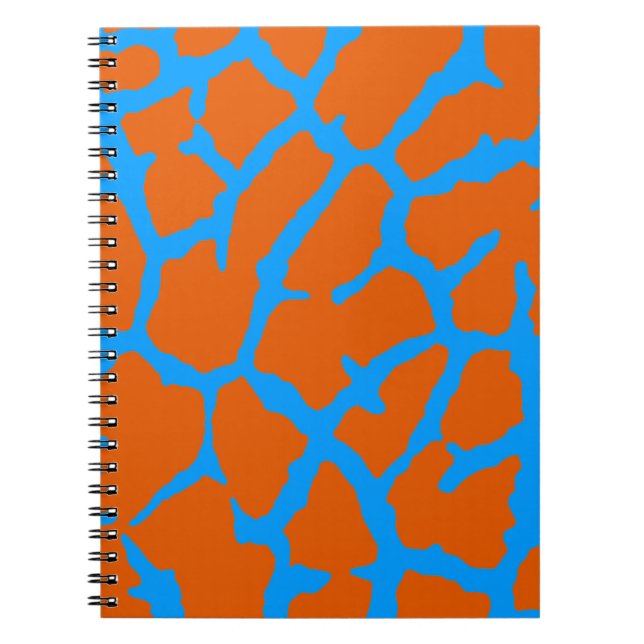 Carnet Giraffe Imprimer Cyan orange (Devant)