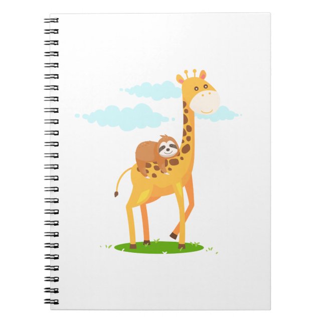Carnet Giraffe Sloth Drôle Cadeau Pour Enfants (Devant)