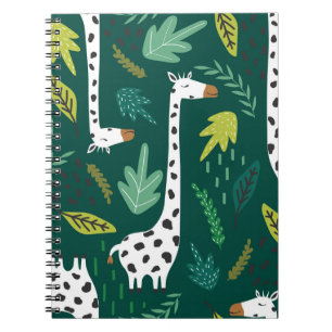 Carnet Giraffes colorées : Motif animal décoratif.