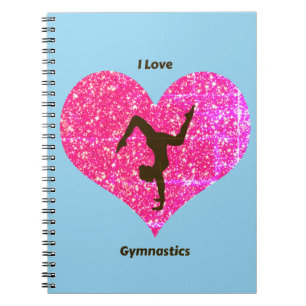 Carnet Girls Blue I Love Gymnastics Spiral Notebook