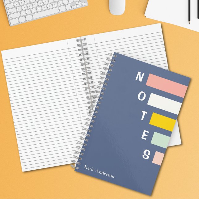 Carnet Girls Blue Monogrammed Full Name Notes (Créateur téléchargé)