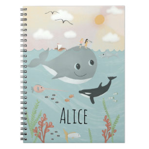 Carnet Girls Cute Ocean Orca and Whale Kids School