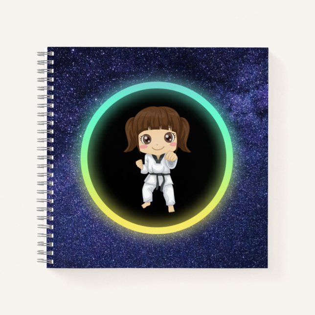 Carnet Girls Karate Galaxy (Devant)