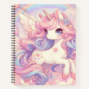 Carnet Girls mignonne Rainbow Unicorn