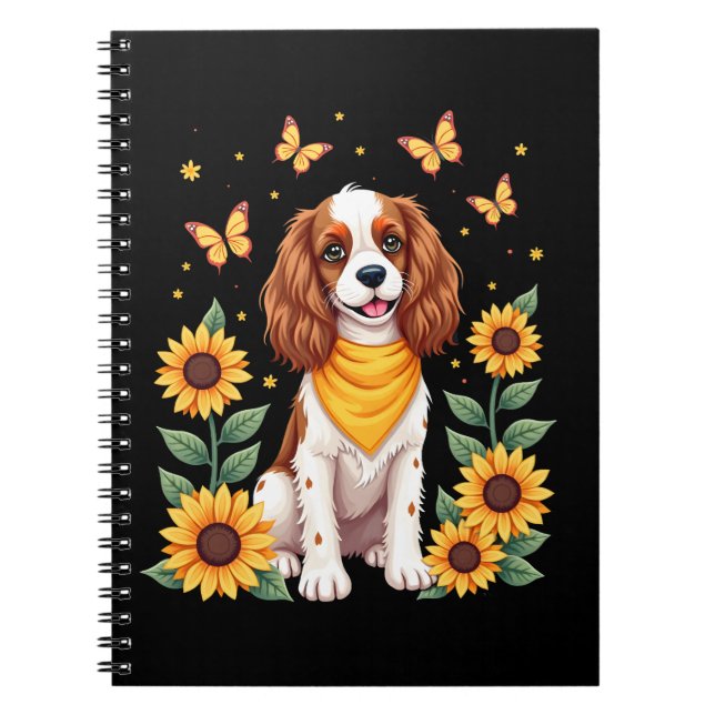 Carnet Girls Women Mom Cavalier King Charles Spaniel Dog  (Devant)