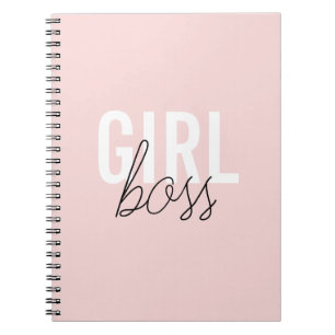 Carnet Girly blush typographiy script girl boss