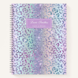 Carnet Girly Glam Mermaid Parties scintillant Empreinte d