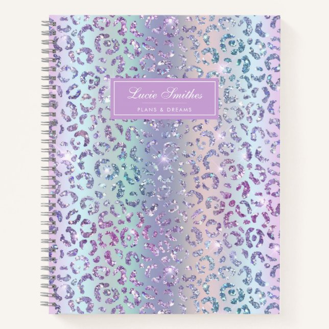 Carnet Girly Glam Mermaid Parties scintillant Empreinte d (Devant)