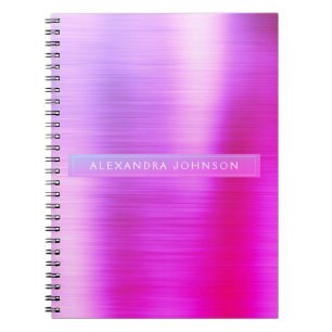 Carnet Girly professionnel d'aluminium pourpre et rose