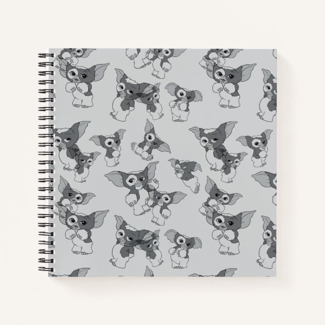 Carnet Gizmo | Motif noir et blanc (Devant)