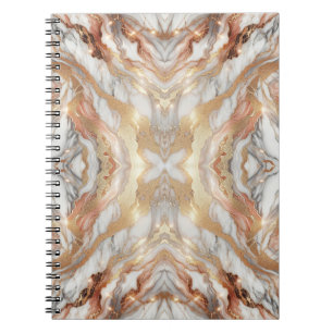 Carnet Glam Rose Gold Luxueux Marble Butterfly tendance