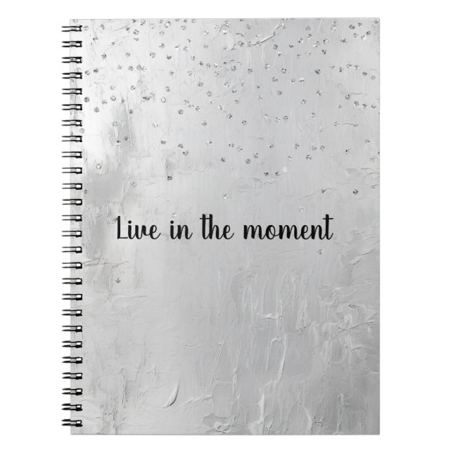Carnet Glam Silver Confetti (Devant)