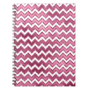 Carnet Glamme rose blanc Zigzag