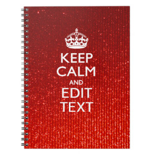Carnet Glamor Red Festive Personnalisé Conserver le calme