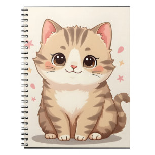 Carnet Gleeful Chat : Sweet Kawaii Kitten Art pour n'impo