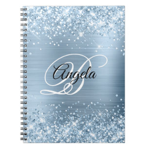 Carnet Glitterie Bleu clair Métallo fantaisie