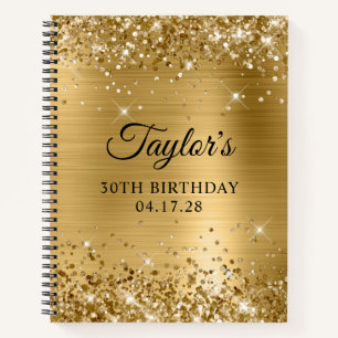 Carnet Glittery Gold Foil 30e anniversaire