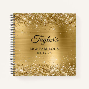 Carnet Glittery Gold Foil 40 & Fabulous Guest