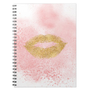 Carnet Glitzy Gold Lièvres rose Confetti Kiss
