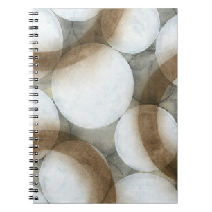 Carnet Globes blancs et cercles Brown