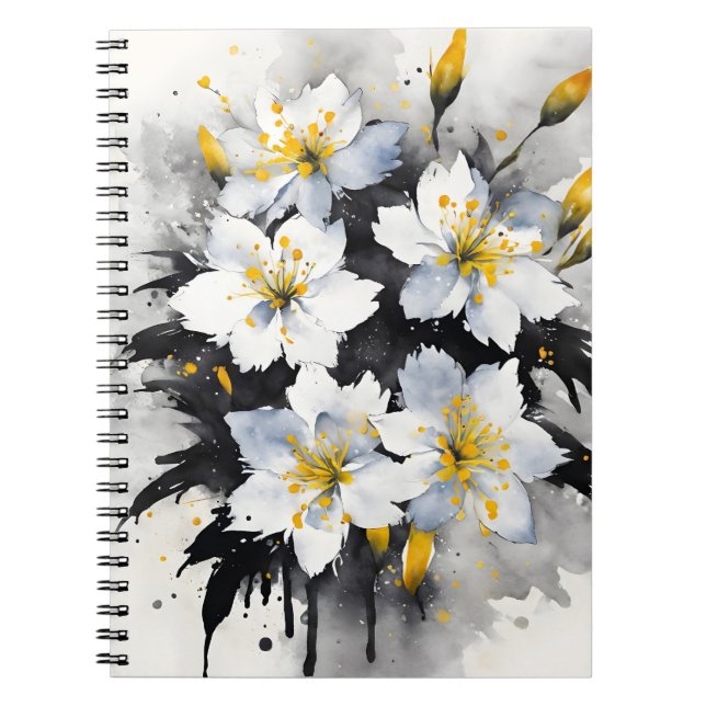 Carnet Gloire de la Neige - Fleurs aquarelle (Devant)
