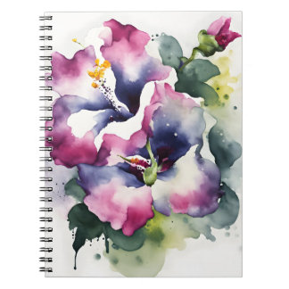 Carnet Gloxinia - Watercolor flowers