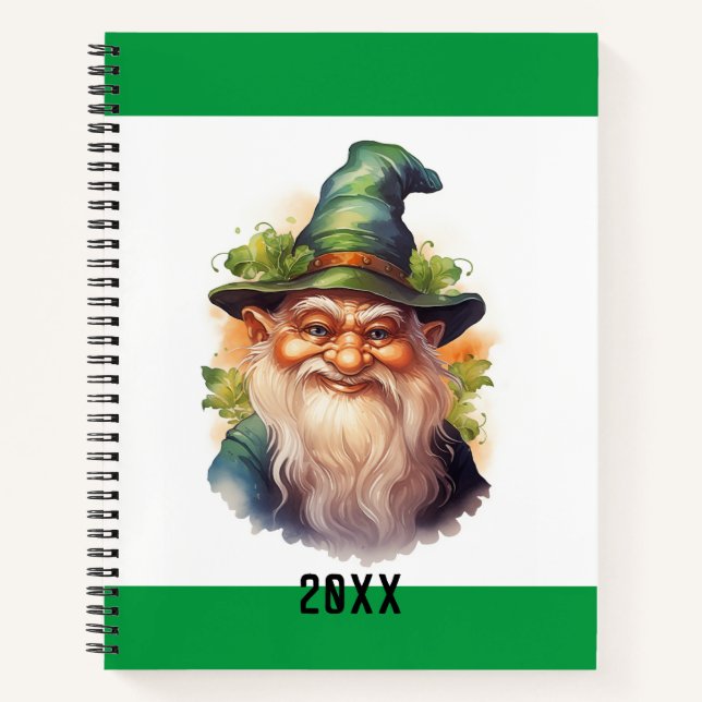 Carnet Gnome de jardin vert (Devant)