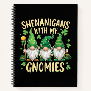 Carnet Gnome du trèfle chanceux de la Saint-Patrick