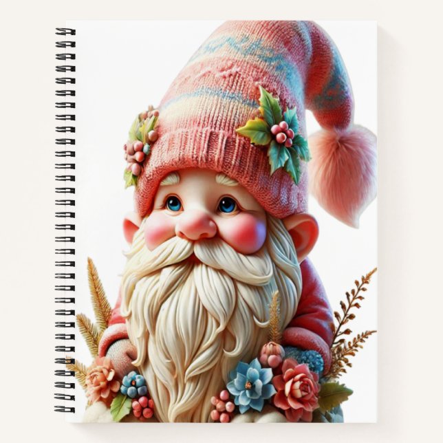 Carnet Gnome en fleurs  (Devant)
